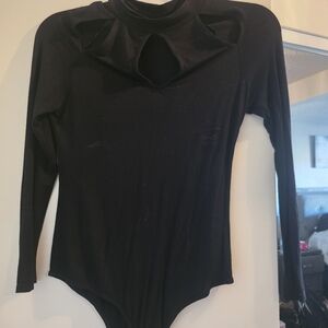 G by Guess Black Cutout Bodysuit